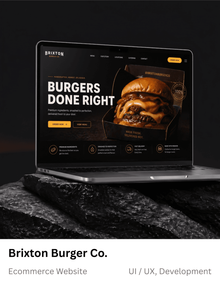 Voryzen web design London - Brixton Burger Co